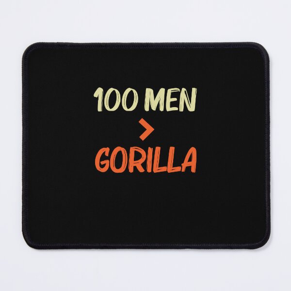 Item preview, Retro 100 Men vs 1 Gorilla Funny 100 Men Is Greater Than Gorilla designed and sold by Run to Creations.