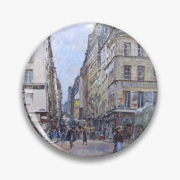 Item preview, Parisian street in 1907 designed and sold by 19th Century in Color.