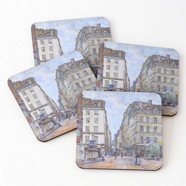 Item preview, Parisian street in 1907 designed and sold by 19th Century in Color.