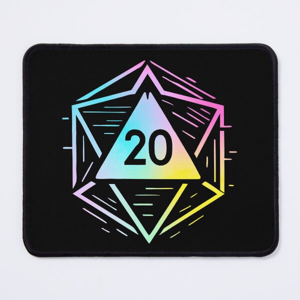 Item preview, CyberCrit Glitchcore D20 | Neon Dice Dreamscape designed and sold by Timegraf.