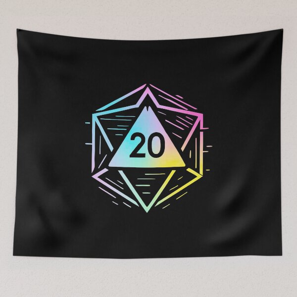 Item preview, CyberCrit Glitchcore D20 | Neon Dice Dreamscape designed and sold by Timegraf.