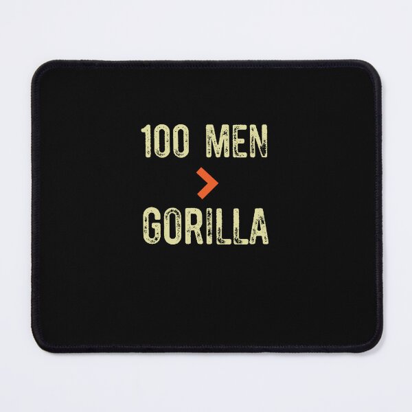 Item preview, 100 Men vs 1 Gorilla Funny 100 Men Is Greater Than Gorilla Retro Design designed and sold by Run to Creations.