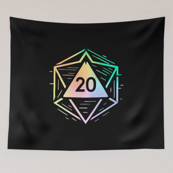 Item preview, CyberCrit Glitchcore D20 | Neon Dice Dreamscape designed and sold by Timegraf.