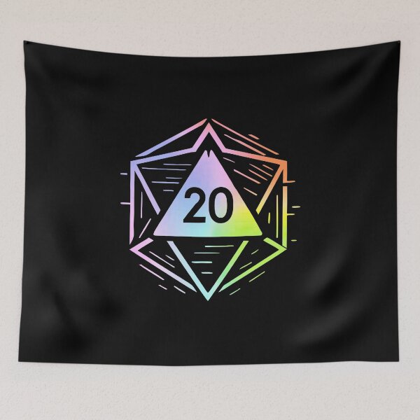 Item preview, CyberCrit Glitchcore D20 | Neon Dice Dreamscape designed and sold by Timegraf.