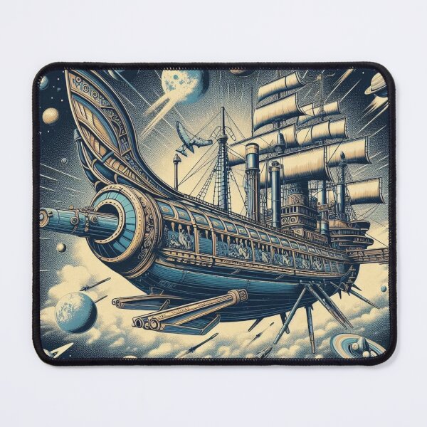 Item preview, surreal sailingship and space designed and sold by Dogandesighn.
