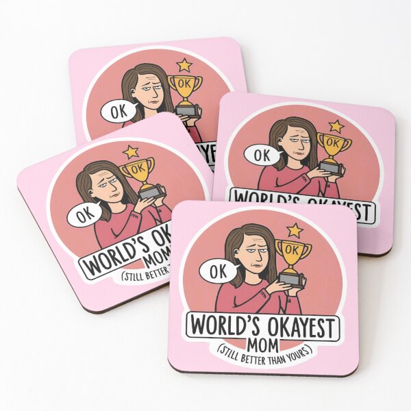 Item preview, World’s Okayest Mum – Funny Mother's Day Sticker for Honest Moms designed and sold by 2IdiotsDesign.