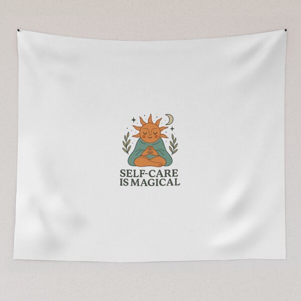 Item preview, Self-Care Is Magical Sun Meditation Design designed and sold by Lacritsa .