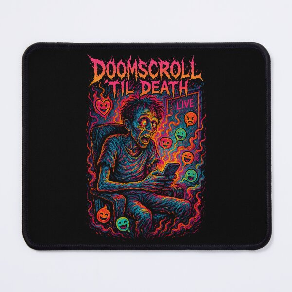 Item preview, Doomscroll ’Til Death – Social Media Zombie Apocalypse designed and sold by DreamCraze.