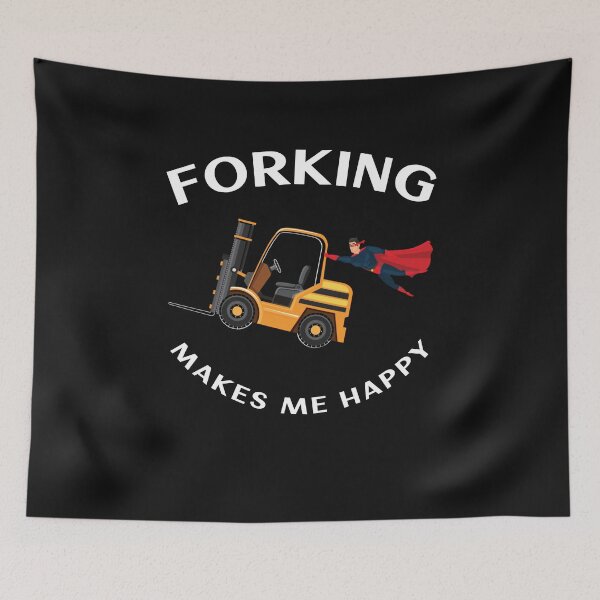 Item preview, Forklift Superhero Forking Makes Me Happy GW designed and sold by TeamsterLife.
