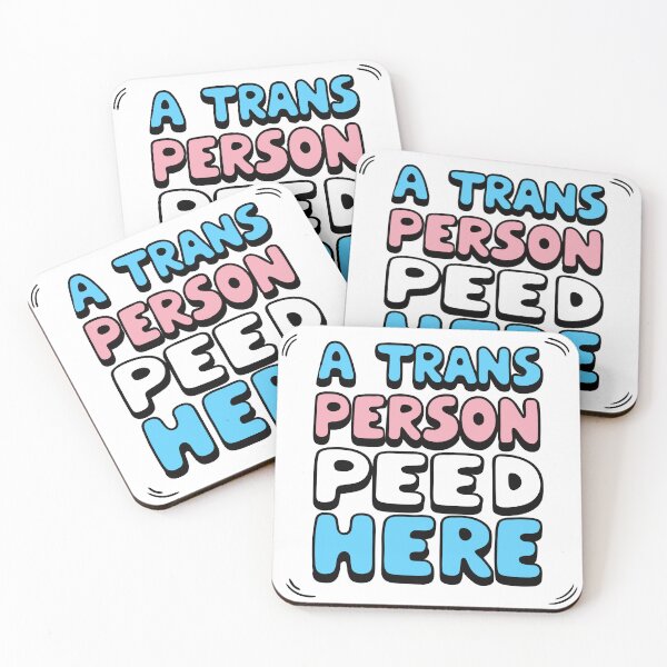 Item preview, A Trans Person Peed Here Trans Flag Awareness Design designed and sold by spooniecentral.