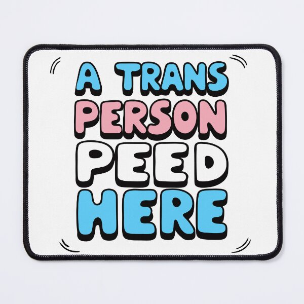 Item preview, A Trans Person Peed Here Trans Flag Awareness Design designed and sold by spooniecentral.