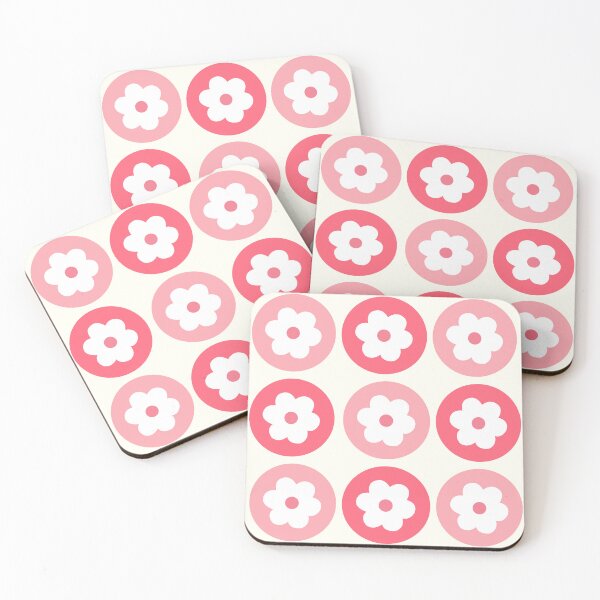 Item preview, Pink Flower Tile Retro Geometric Design designed and sold by Bloom Studios.