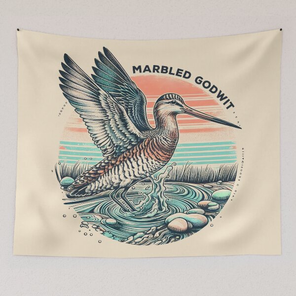 Item preview, Marbled Godwit 5 designed and sold by theAVIARY7.