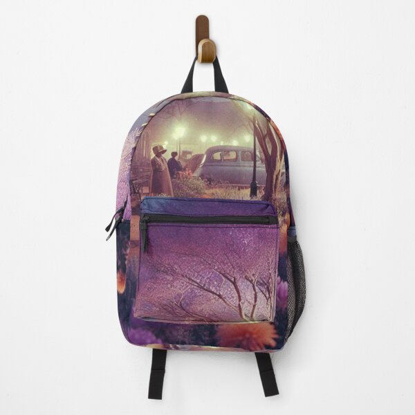 Item preview, 1960s Windhoek Night – AI Colorful Artwork with Purple and Orange Lights for Clothing and Accessories for Plant Lovers designed and sold by knalpot-design.