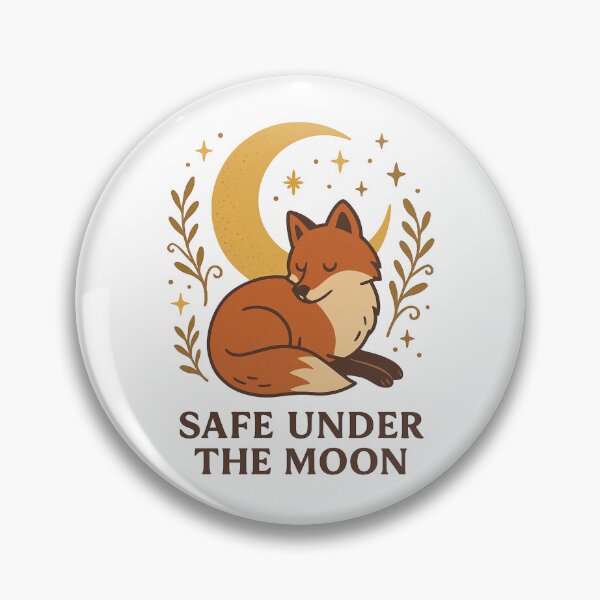 Item preview, Safe Under the Moon Fox Illustration designed and sold by Lacritsa .