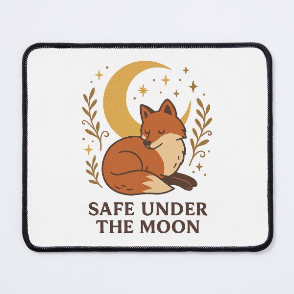 Item preview, Safe Under the Moon Fox Illustration designed and sold by Lacritsa .