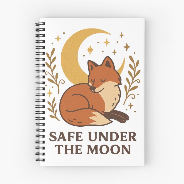 Item preview, Safe Under the Moon Fox Illustration designed and sold by Lacritsa .