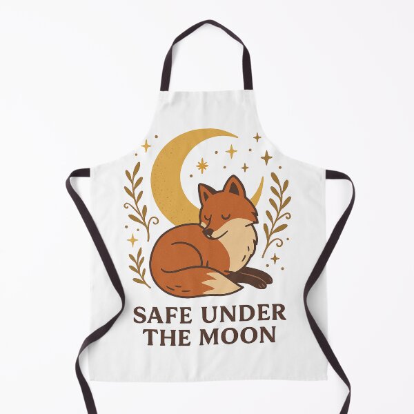 Item preview, Safe Under the Moon Fox Illustration designed and sold by Lacritsa .