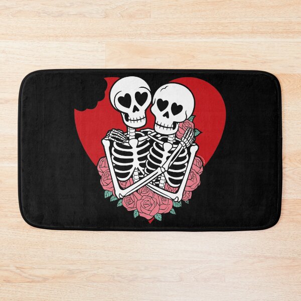 Item preview, Cannibal Couple Skeletons Heart and Roses designed and sold by orionlodubyal.