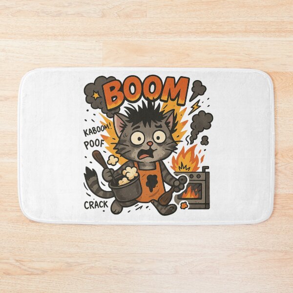Item preview, Boom Cat Chaos – Funny Explosion Cartoon designed and sold by 奇0904.