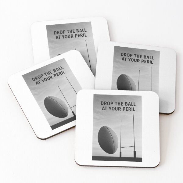 Item preview, “Drop the Ball at Your Peril – Rugby Motivation Poster” designed and sold by Nine-et-moi.