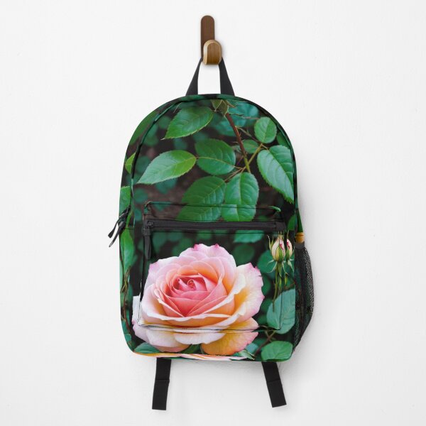 Item preview, Stunning Leafy Pink Rose In Full Bloom  designed and sold by CarrollGene.