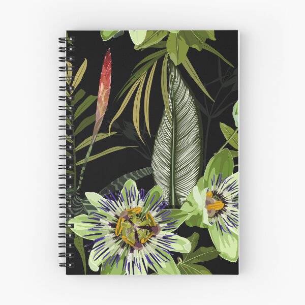 Item preview, Seamless tropical palm leaves, Passiflora flowers. Jungle leaves  floral pattern background. designed and sold by MatyKotiv.