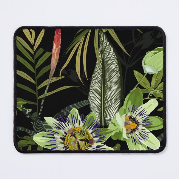 Item preview, Seamless tropical palm leaves, Passiflora flowers. Jungle leaves  floral pattern background. designed and sold by MatyKotiv.
