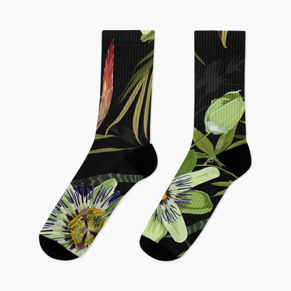 Item preview, Seamless tropical palm leaves, Passiflora flowers. Jungle leaves  floral pattern background. designed and sold by MatyKotiv.