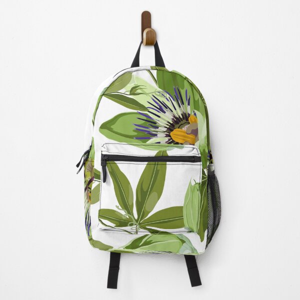 Item preview, Seamless tropical palm leaves, Passiflora flowers. Jungle leaves floral pattern background. designed and sold by MatyKotiv.