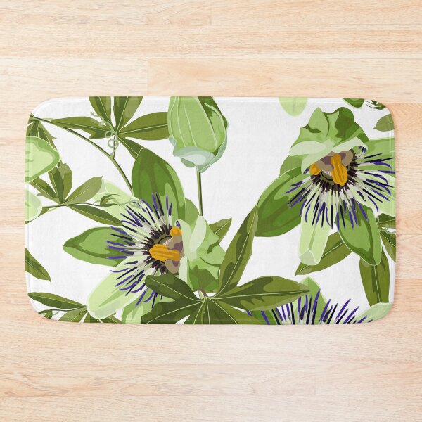 Item preview, Seamless tropical palm leaves, Passiflora flowers. Jungle leaves  floral pattern background. designed and sold by MatyKotiv.