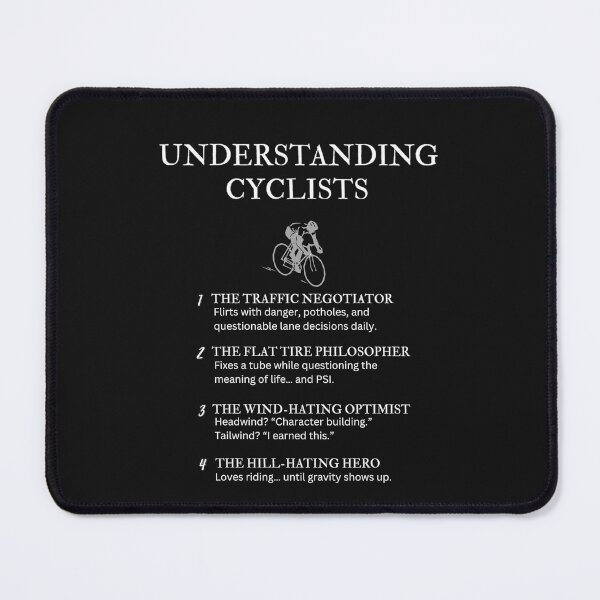 Item preview, Understanding Cyclists – Funny Road Life Humor for Riders – Black designed and sold by PsyFlow35.