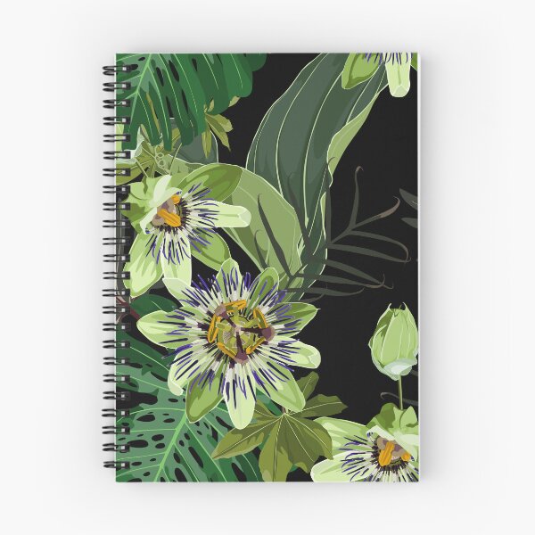 Item preview, Seamless tropical palm leaves, Passiflora flowers. Jungle leaves  floral pattern background. designed and sold by MatyKotiv.