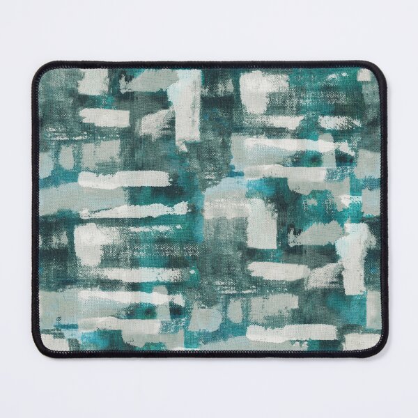 Item preview, Brush art textile blue green designed and sold by Alessandro Remo Mazzoni Remotextiles.