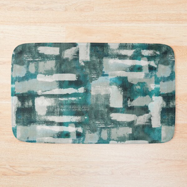 Item preview, Brush art textile blue green designed and sold by Alessandro Remo Mazzoni Remotextiles.