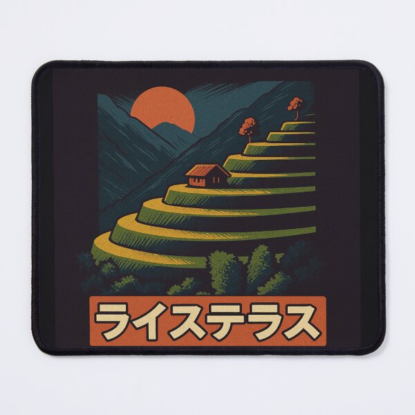 Item preview, Sunset Over Japanese Rice Terraces  designed and sold by NexAesthetic.