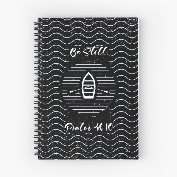Item preview, Be Still – Christian Abstract Boat in Stormy Sea Design | Bible verse Psalm 46:10 inspired minimal art | white designed and sold by ZechJohnRB.