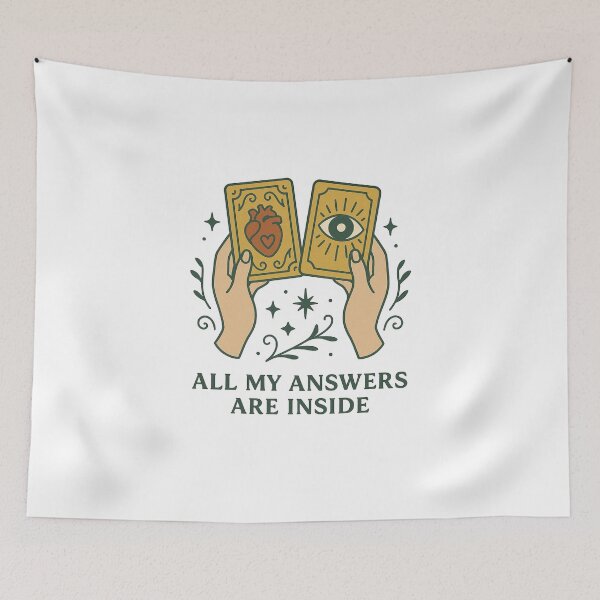 Item preview, All My Answers Are Inside Tarot-Inspired Design designed and sold by Lacritsa .