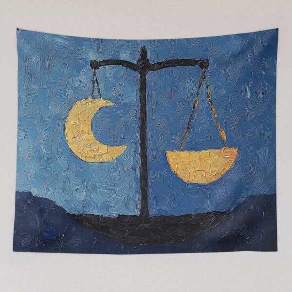 Item preview, Libra zodiac symbol | Post-impressionist painting style designed and sold by ComicsFactory.