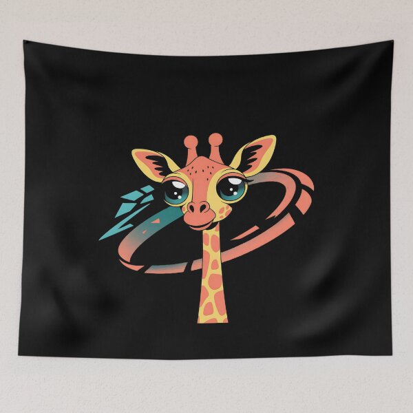 Item preview, Cartoon Cute Giraffe Tallest Land Animal Abstract Background designed and sold by SurrealArtSzysz.