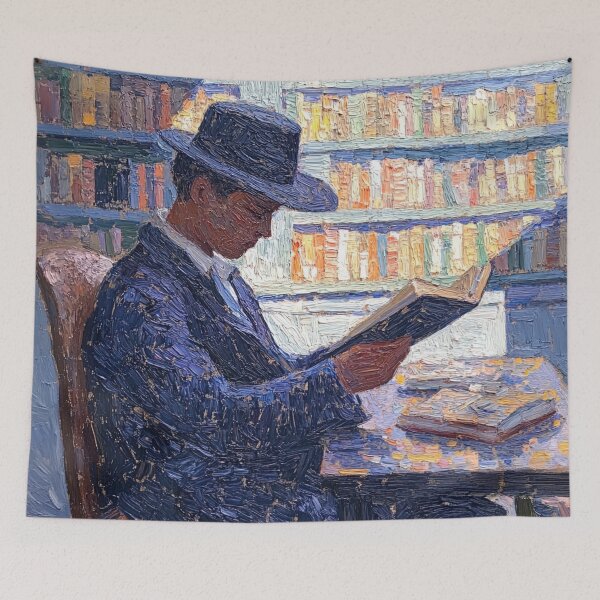 Item preview, Librarian | Post-impressionist painting style designed and sold by ComicsFactory.