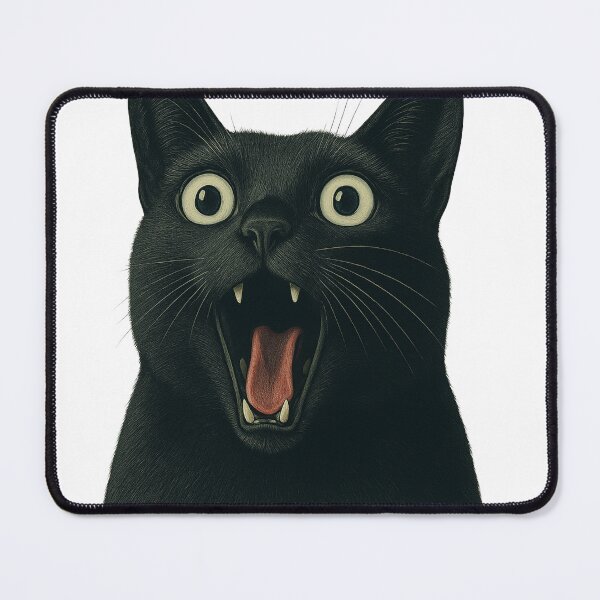 Item preview, Shocked black cat designed and sold by Kunst-Shirt.
