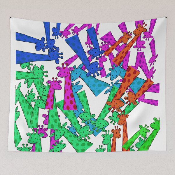 Item preview, Colorful Giraffe Party designed and sold by Kunst-Shirt.
