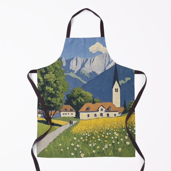 Item preview, Liechtenstein landscape | Post-impressionist painting style designed and sold by ComicsFactory.