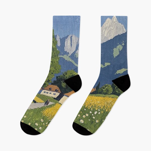 Item preview, Liechtenstein landscape | Post-impressionist painting style designed and sold by ComicsFactory.