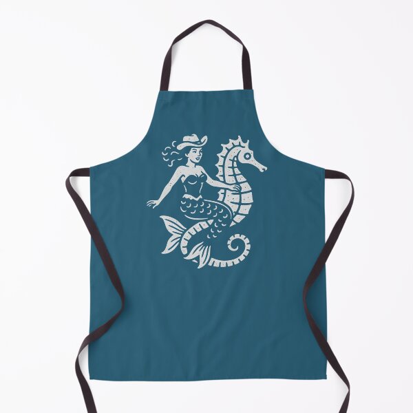 Item preview, Cowgirl Mermaid Riding Seahorse designed and sold by CreepyCornerArt.