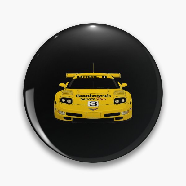 Item preview, C5R Corvette Front View Art – #3 Yellow Racing Livery  designed and sold by TheArtOfCar.