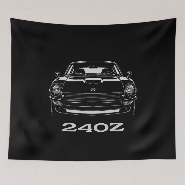 Item preview, Vintage Datsun 240Z Front View Minimalist Line Art – JDM Classic Car Design designed and sold by TheArtOfCar.