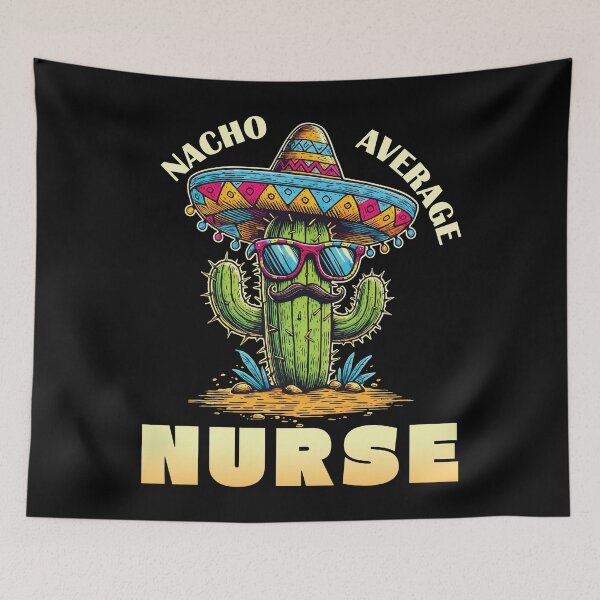 Item preview, Funny Nacho Average Nurse Cactus Sombrero Design designed and sold by Victor Shadehorn.
