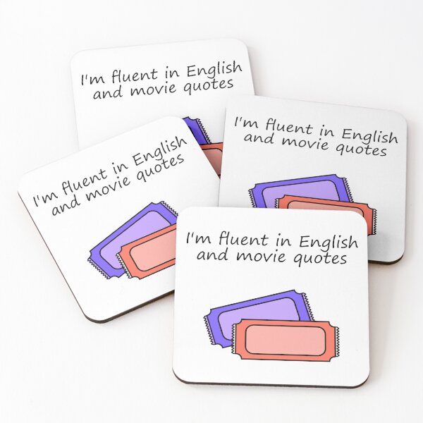Item preview, I'm fluent in English and movie quotes fun design designed and sold by Halcart.